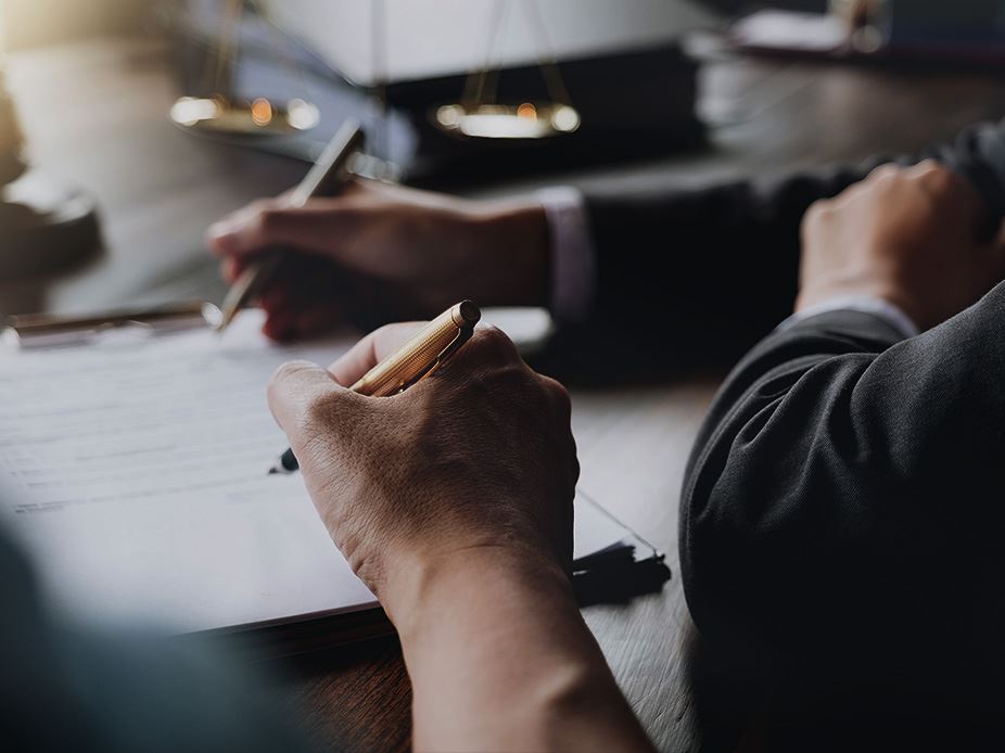 filling out paperwork